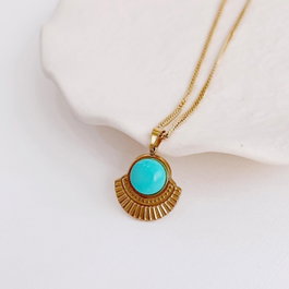 Heliophilia Silver Collar Wind Turquesa y Oro